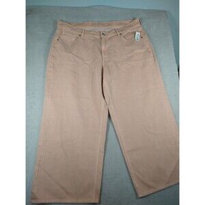 New Old Navy Mid-Rise Baggy Wide Leg Denim Jean Pants Women's 18 P Petite Peachy